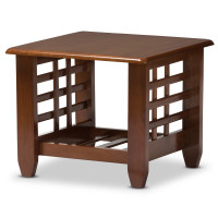 Baxton Studio SW5218-Cherry-TS2-ET Larissa Living Room Occasional End Table